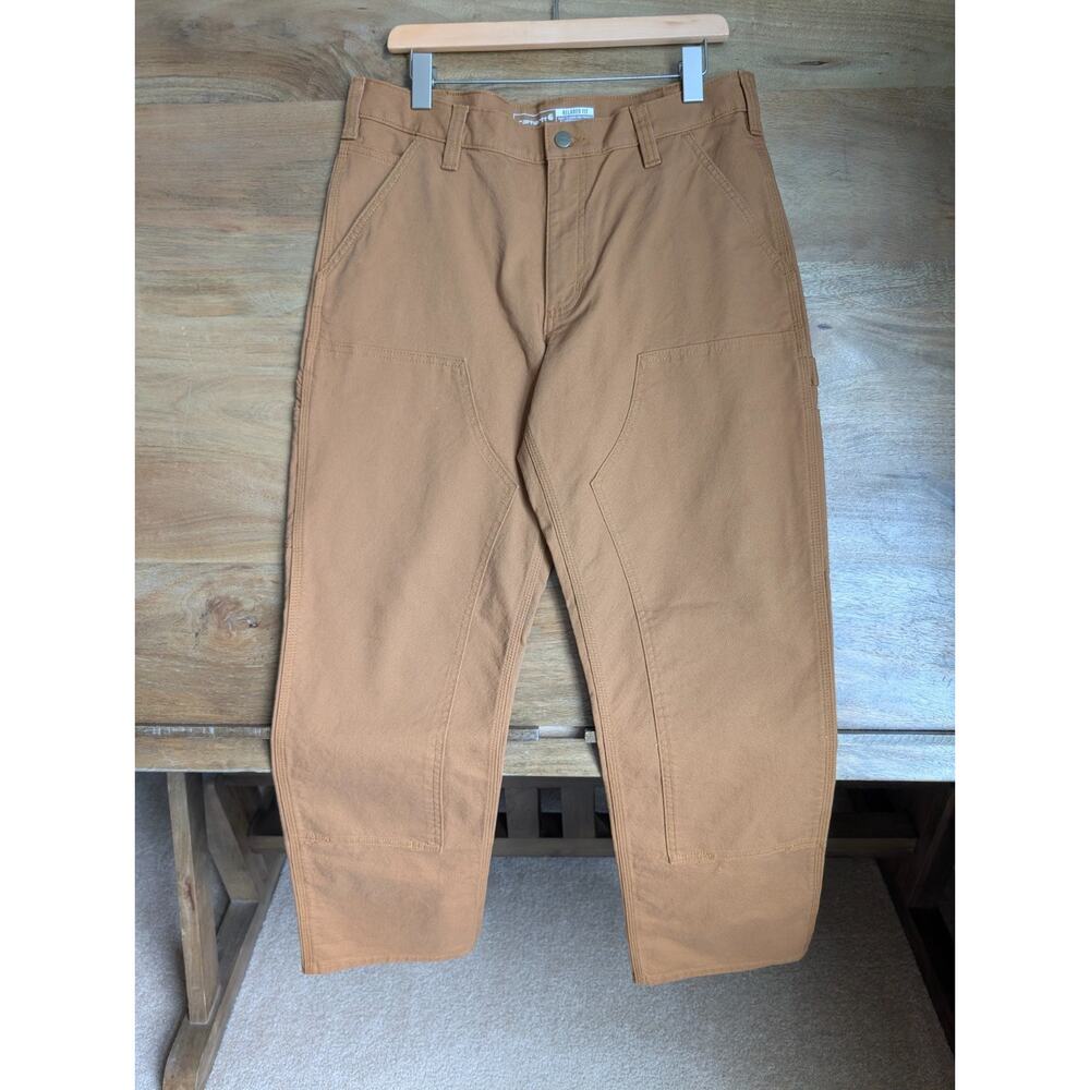 NWT Carhartt Work Pants Men's 34x32 Brown Rugged Flex Relaxed Duck Double-Front
